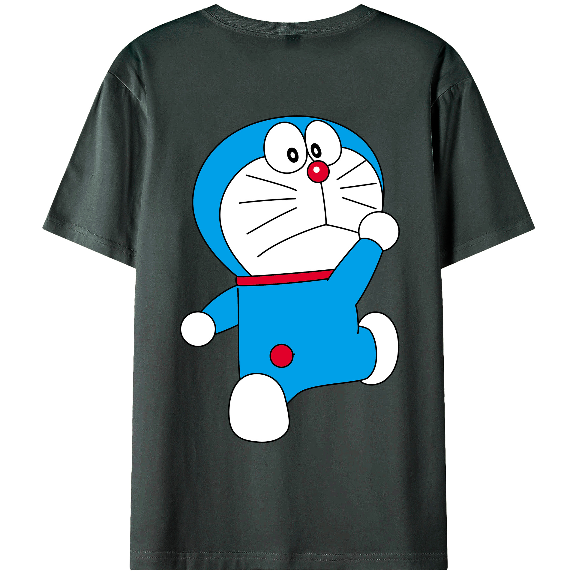 （画像用） ドラえもん Doraemon 綿100％ メンズ半袖Tシャツ（バックプリント） 通気性